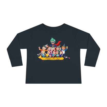 Toddler Long Sleeve Tee - Happy new year with friends - [[{"value":"Wonderwear Kid"}]]