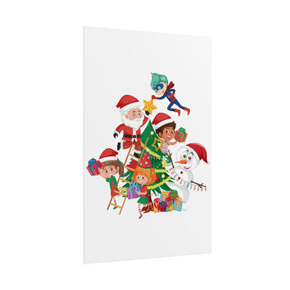 Rolled Posters - Super kiddo making christmas tree - [[{"value":"Wonderwear Kid"}]]