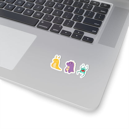 Kiss-Cut Vinyl Decals - Colorful monsters Printify