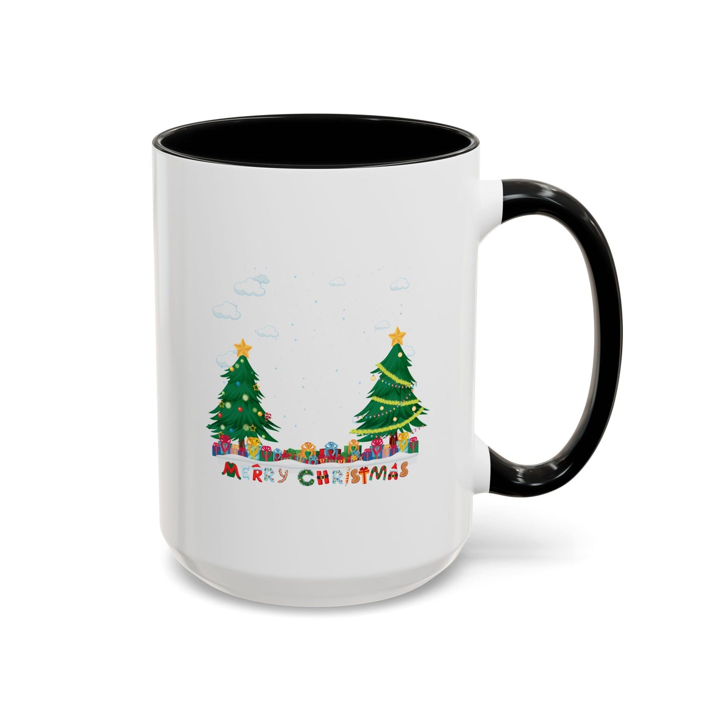 Accent Coffee Mug - Christmas and snowing