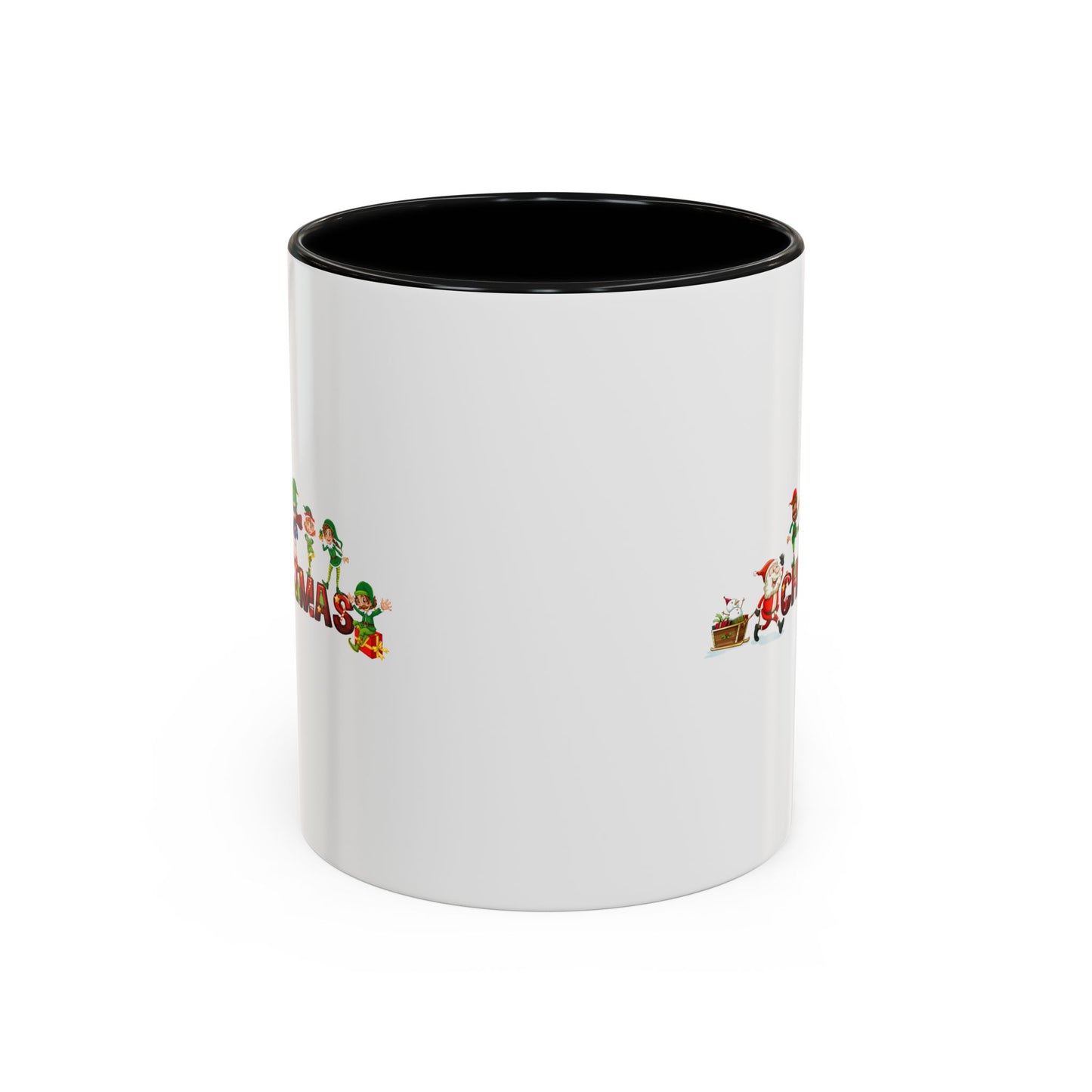 Accent Coffee Mug - Christmas with santa claus and friends