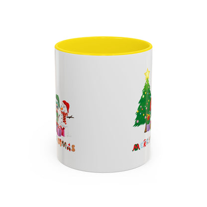 Accent Coffee Mug - Super kiddo preparing gifts - [[{"value":"Wonderwear Kid"}]]