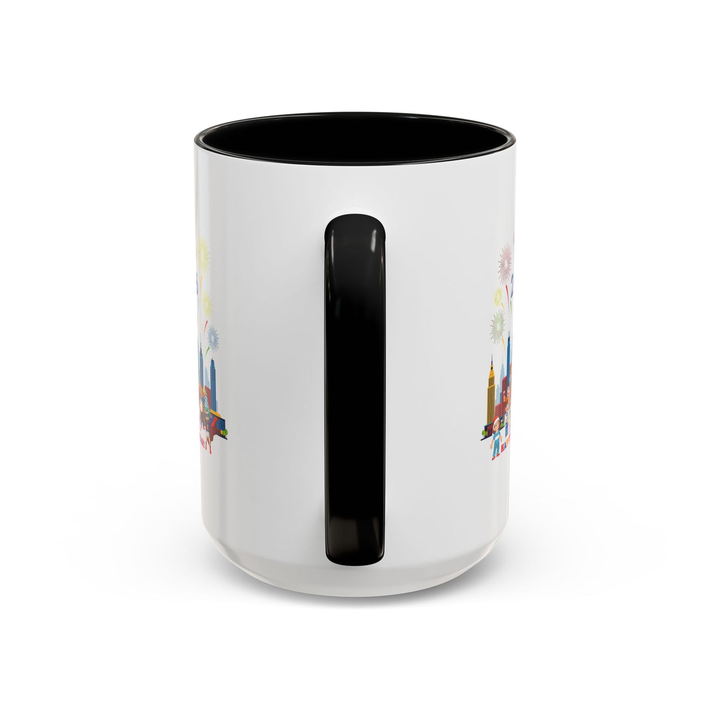 Accent Coffee Mug - Happy new year with fireworks