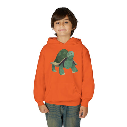 Youth hoodie with adorable turtle design Printify