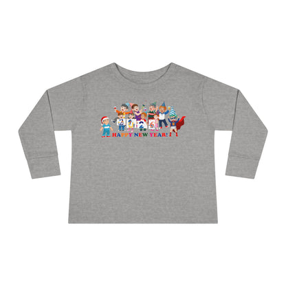 Toddler Long Sleeve Tee - Happy new year from super kiddo - [[{"value":"Wonderwear Kid"}]]