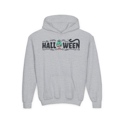 Youth Heavy Blend Hooded Sweatshirt - Happy halloween by super kiddo Printify