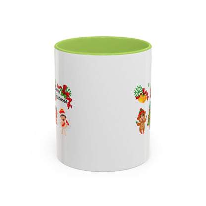 Accent Coffee Mug - Merry christmas from super kid - [[{"value":"Wonderwear Kid"}]]