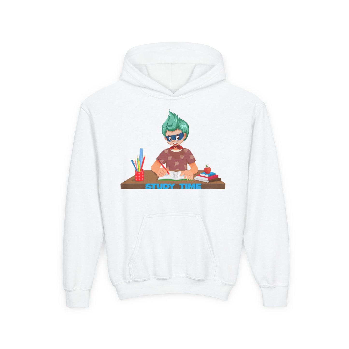 Youth Heavy Blend Hooded Sweatshirt - Super kiddo studying