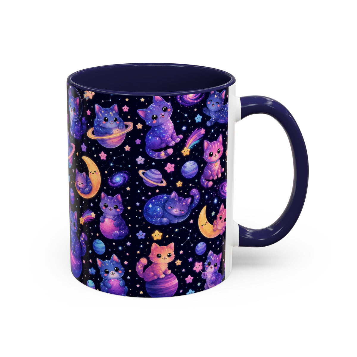 Accent Coffee Mug (11/15 oz) - Galaxy cats