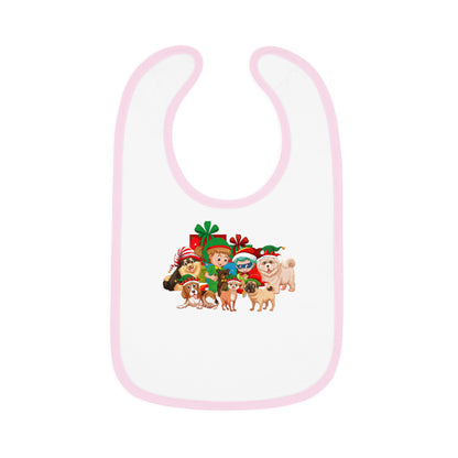 Baby Bib - Christmas with super kiddo pet friends without text - [[{"value":"Wonderwear Kid"}]]