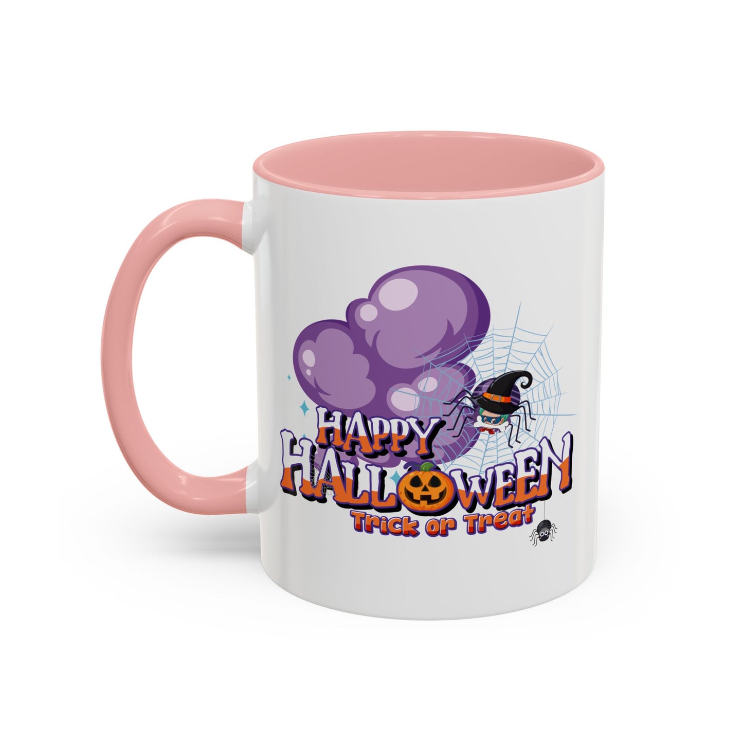 Accent Coffee Mug - Happy holloween - spider kiddo