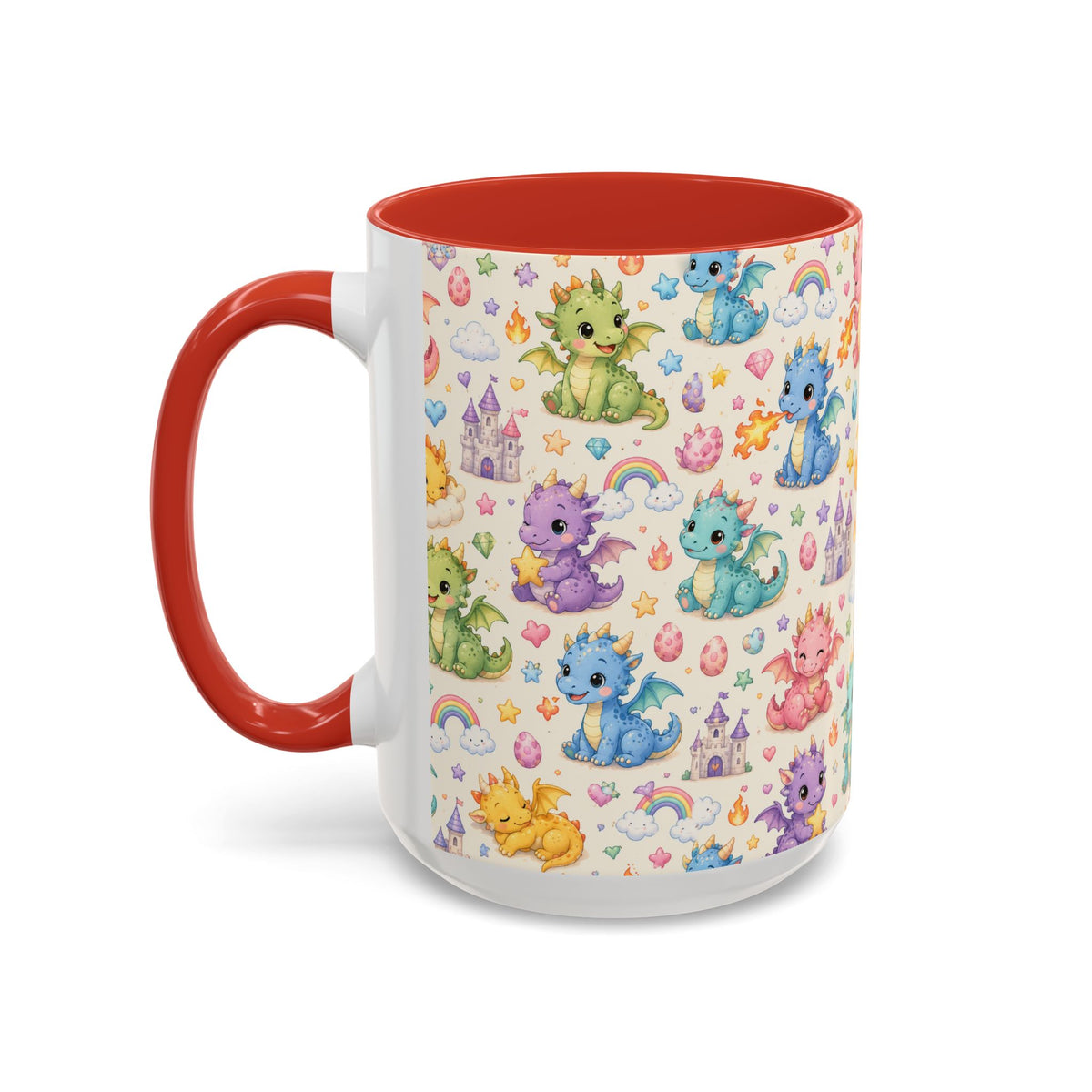 Accent Coffee Mug  (11/15 oz) - Baby Dragon Fantasy