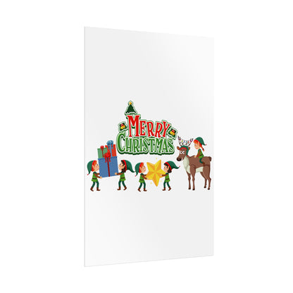 Rolled Posters - Merry christmas and reindeer - [[{"value":"Wonderwear Kid"}]]