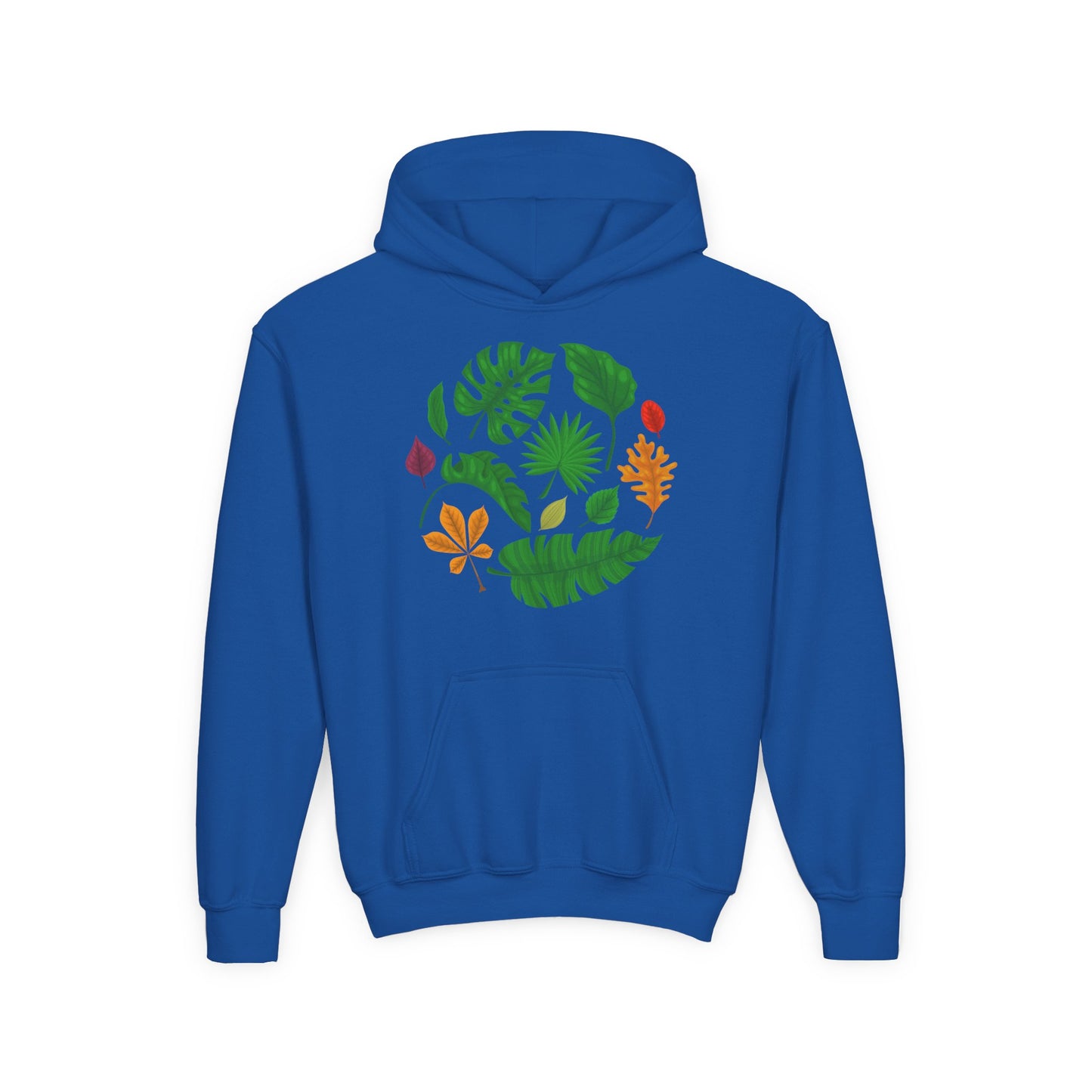 Youth Heavy Blend Hooded Sweatshirt - Beautiful leaves
