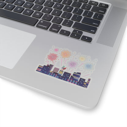 Kiss-Cut Stickers - Super kiddo with fireworks - [[{"value":"Wonderwear Kid"}]]