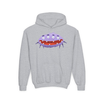 Youth Heavy Blend Hooded Sweatshirt - Purple monster Printify