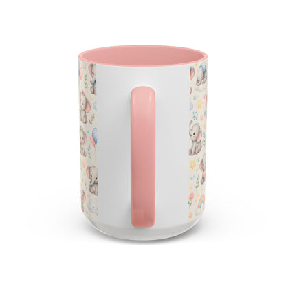 Accent Coffee Mug  (11/15 oz) - Baby Elephant Nursery