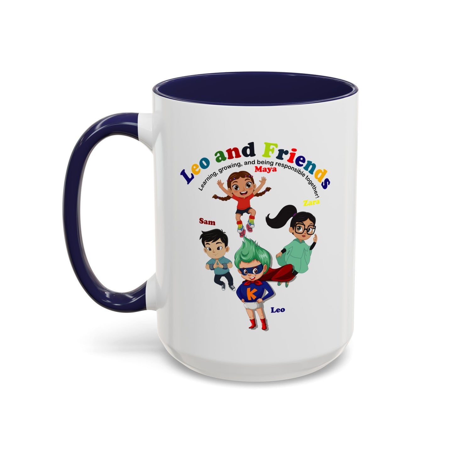 Accent Coffee Mug - Leo & Friends - Learning and growing