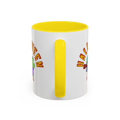 Accent Coffee Mug - Holloween with super kiddo Printify