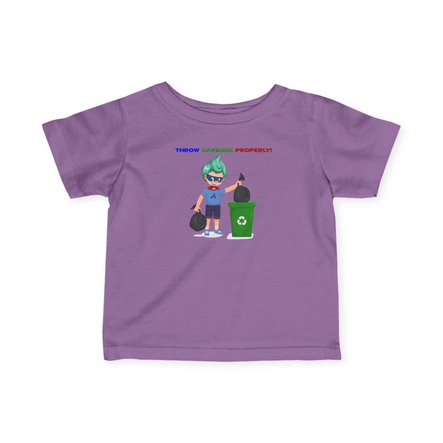Infant Fine Jersey Tee - Super kiddo taking trash out - [[{"value":"Wonderwear Kid"}]]