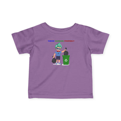 Infant Fine Jersey Tee - Super kiddo taking trash out - [[{"value":"Wonderwear Kid"}]]