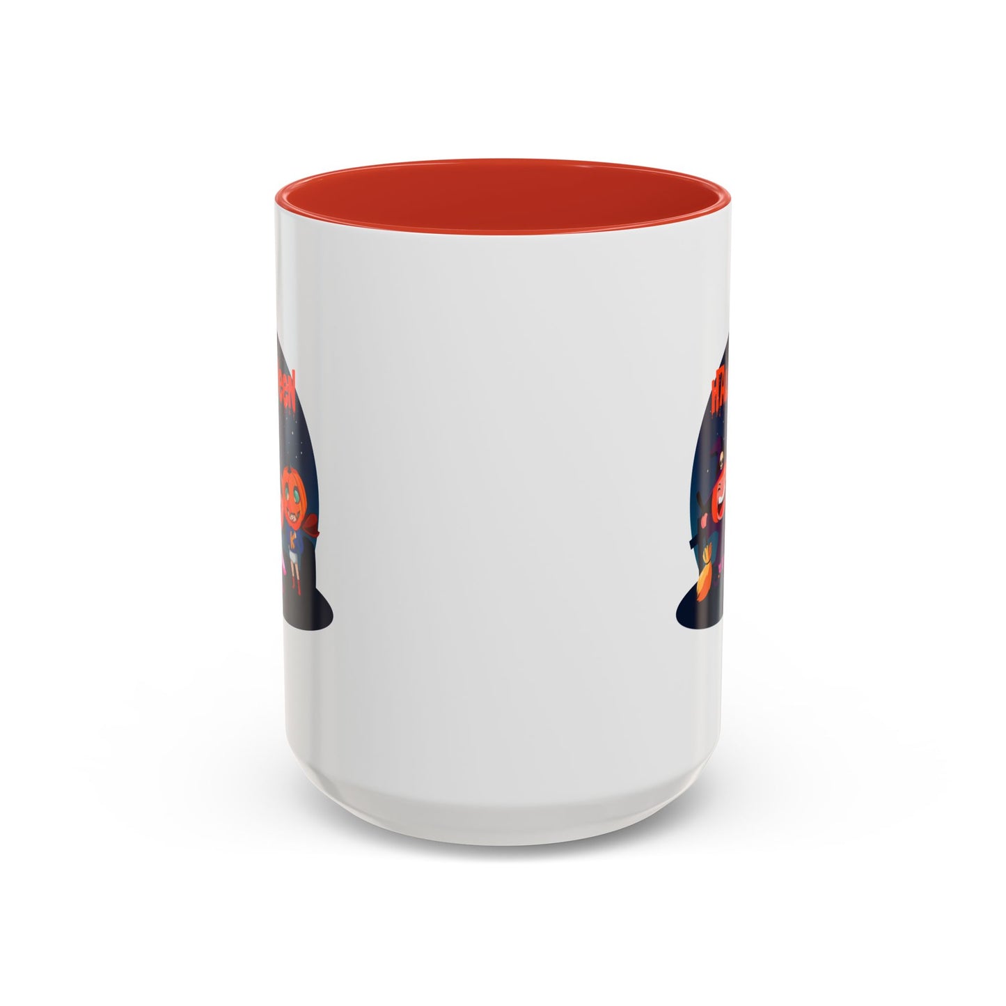 Accent Coffee Mug - Super kiddo wearing pumpkin