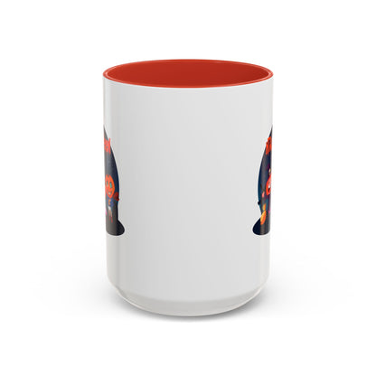 Accent Coffee Mug - Super kiddo wearing pumpkin - [[{"value":"Wonderwear Kid"}]]