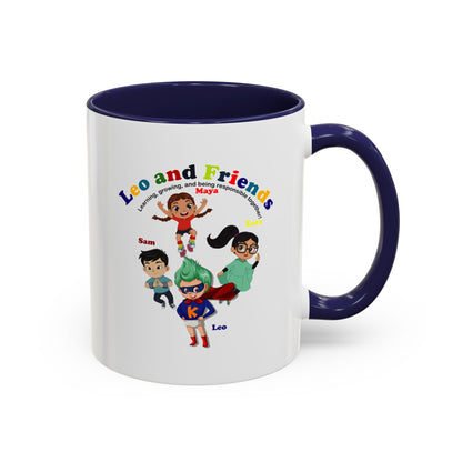 Accent Coffee Mug - Leo & Friends - Learning and growing - [[{"value":"Wonderwear Kid"}]]