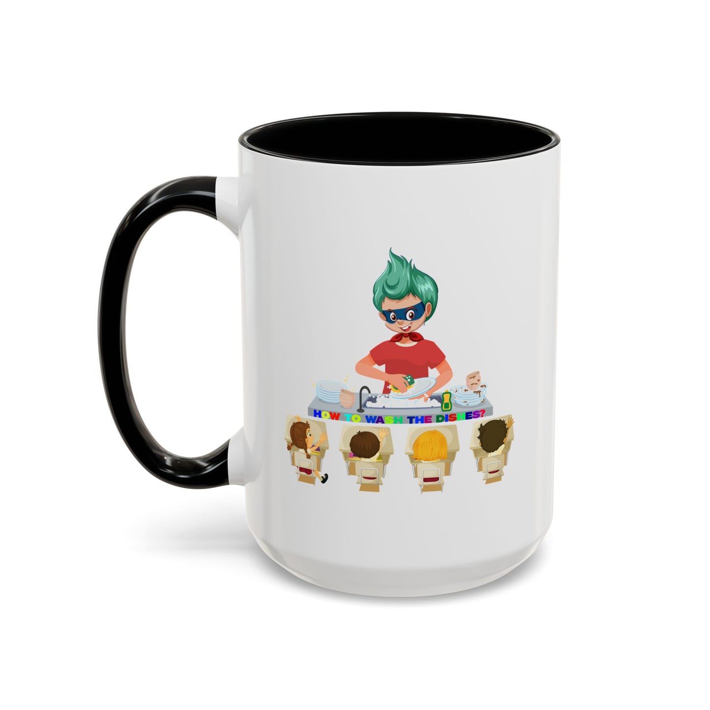 Accent Coffee Mug - Little kiddo teaching to wash dishes