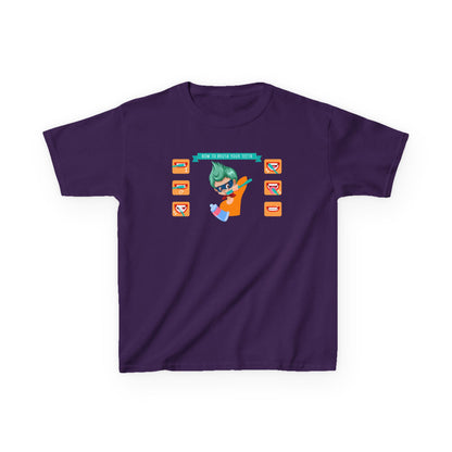 Kids Heavy Cotton™ Tee - Super kiddo how to brush teeth - [[{"value":"Wonderwear Kid"}]]