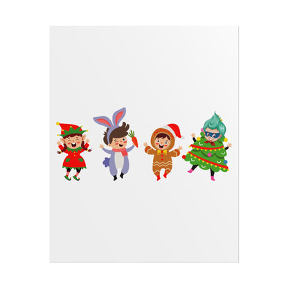 Rolled Posters - Super kiddo in christmas tree attire - [[{"value":"Wonderwear Kid"}]]