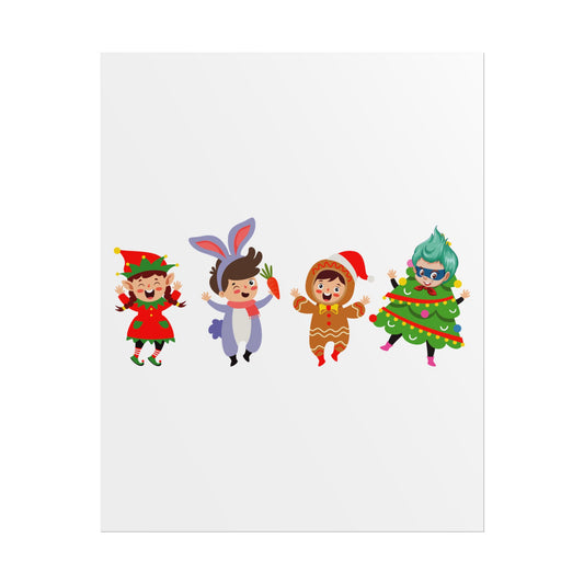 Rolled Posters - Super kiddo in christmas tree attire - [[{"value":"Wonderwear Kid"}]]