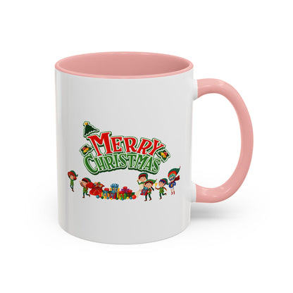 Accent Coffee Mug - Merry christmas from super friends - [[{"value":"Wonderwear Kid"}]]
