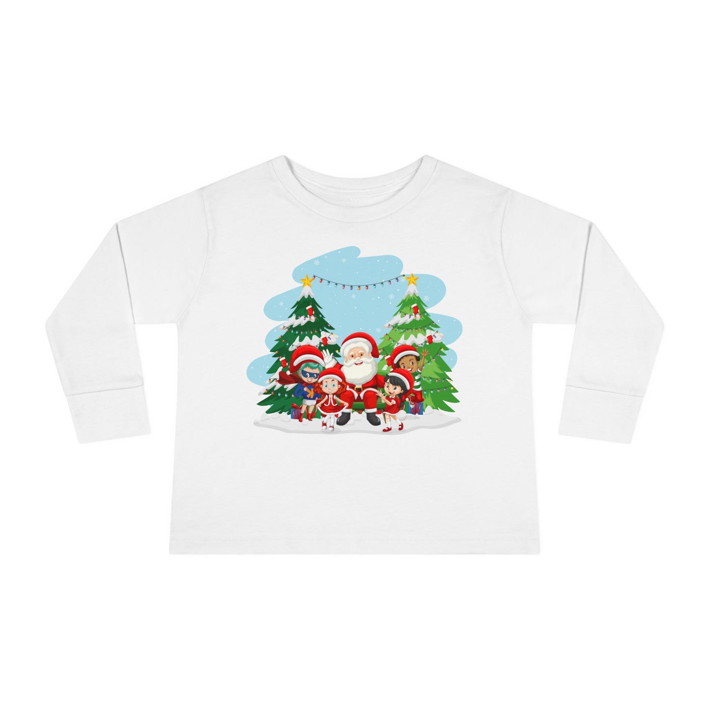 Toddler Long Sleeve Tee - Super kiddo with santa claus - [[{"value":"Wonderwear Kid"}]]