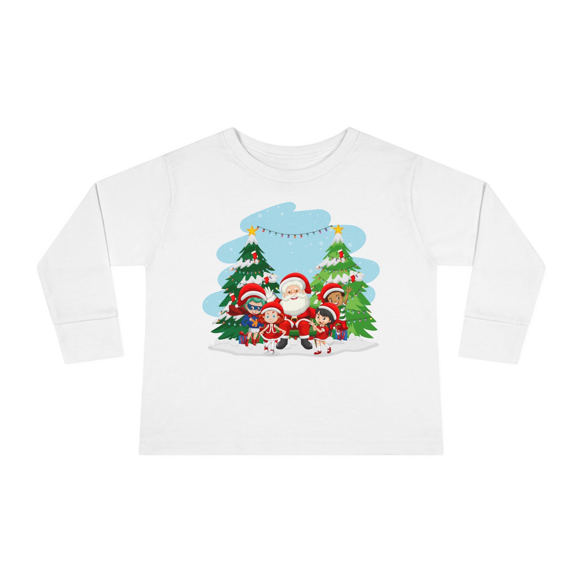 Toddler Long Sleeve Tee - Super kiddo with santa claus - [[{"value":"Wonderwear Kid"}]]