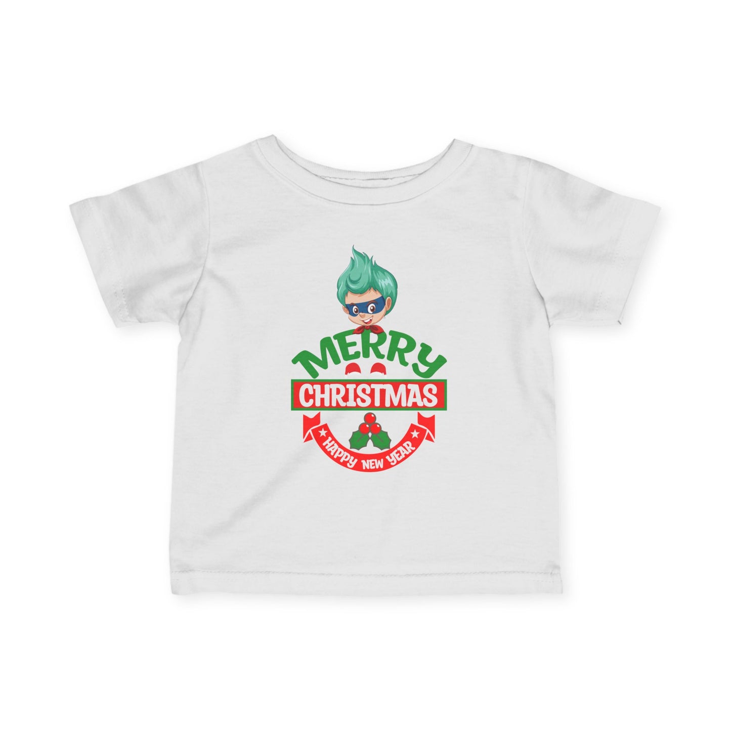 Infant Fine Jersey Tee - Merry chridtmas from super kiddo - [[{"value":"Wonderwear Kid"}]]