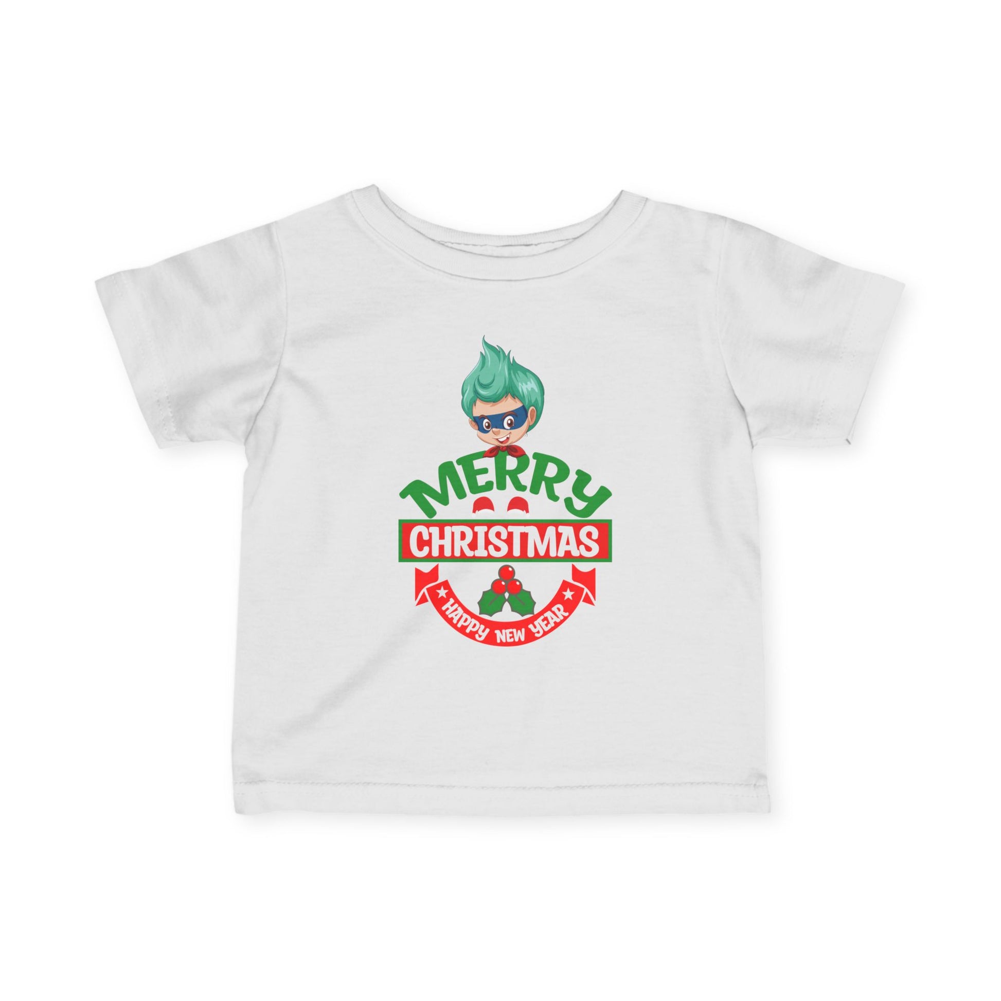 Infant Fine Jersey Tee - Merry chridtmas from super kiddo - [[{"value":"Wonderwear Kid"}]]