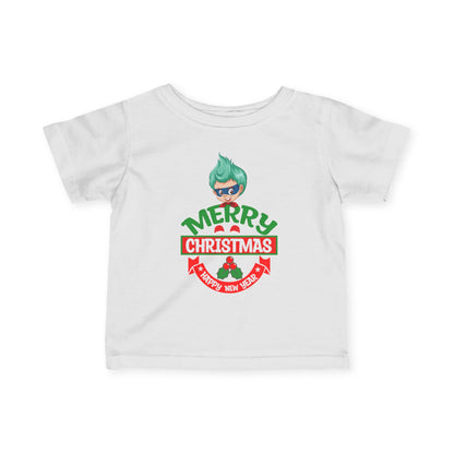 Infant Fine Jersey Tee - Merry chridtmas from super kiddo - [[{"value":"Wonderwear Kid"}]]