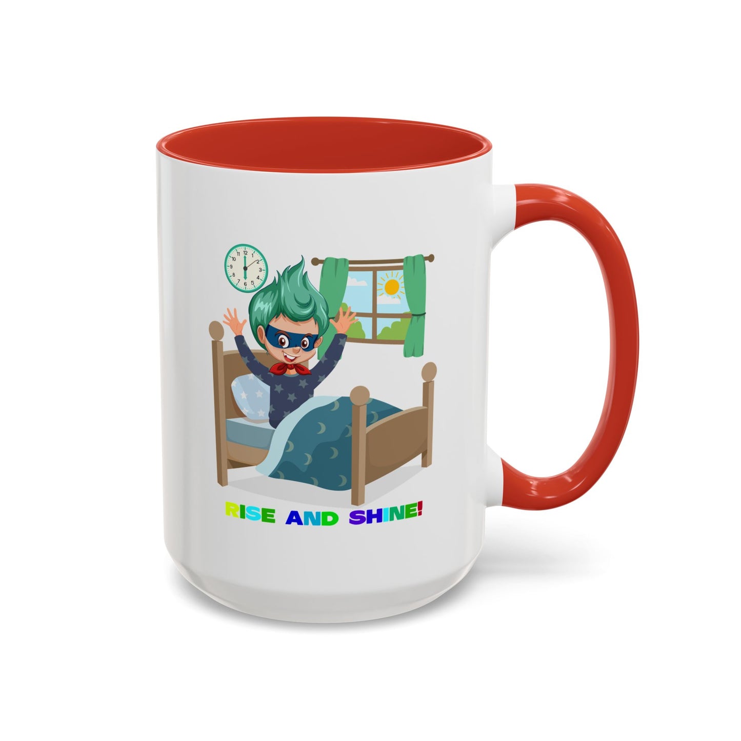 Accent Coffee Mug - Super kiddo teaches us to wake up early
