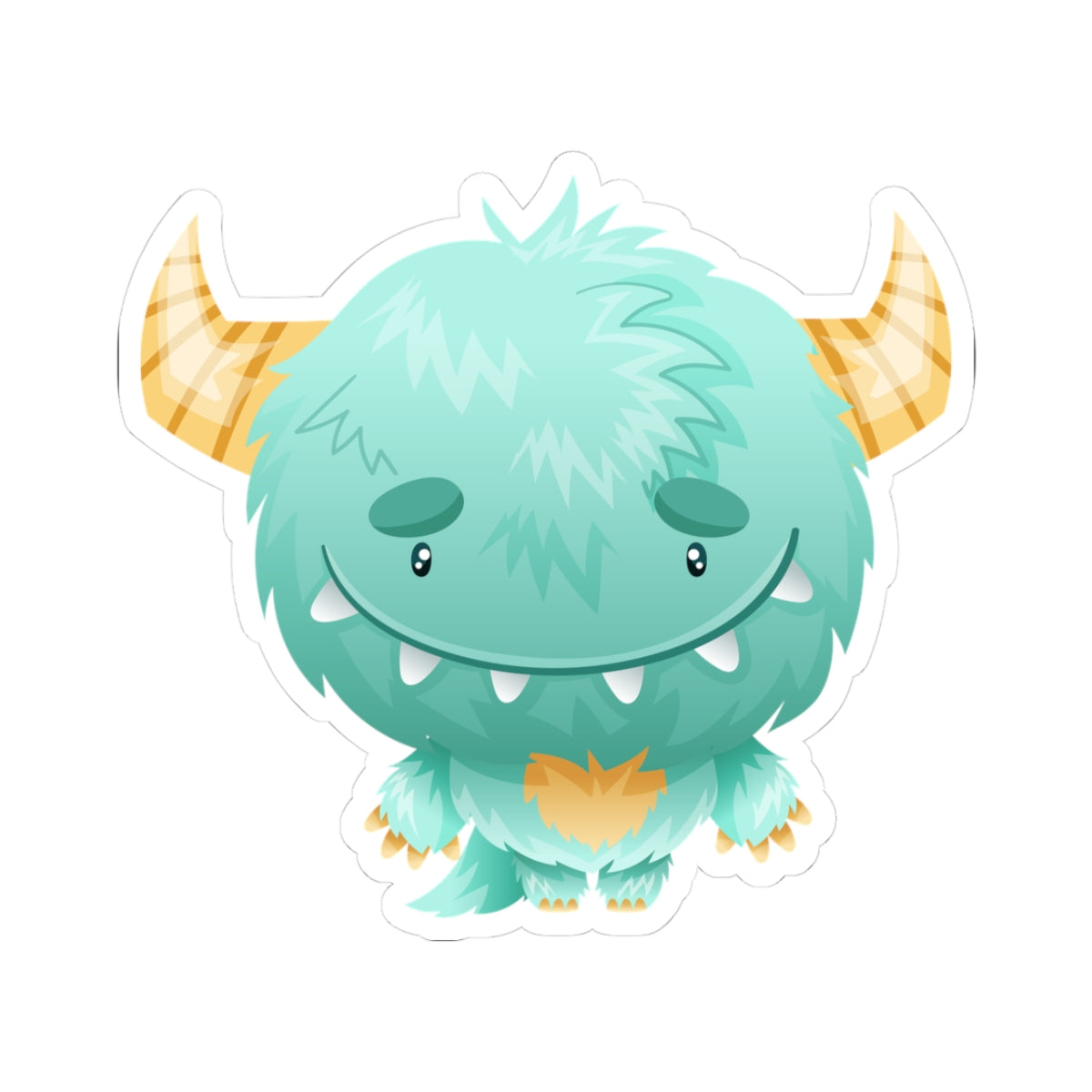 Kiss-Cut Vinyl Decals - Cute green baby monster