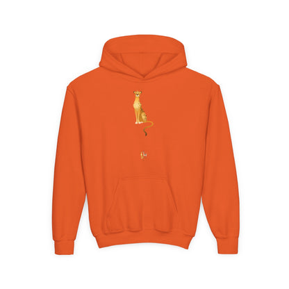 Youth hoodie with bold tiger design Printify