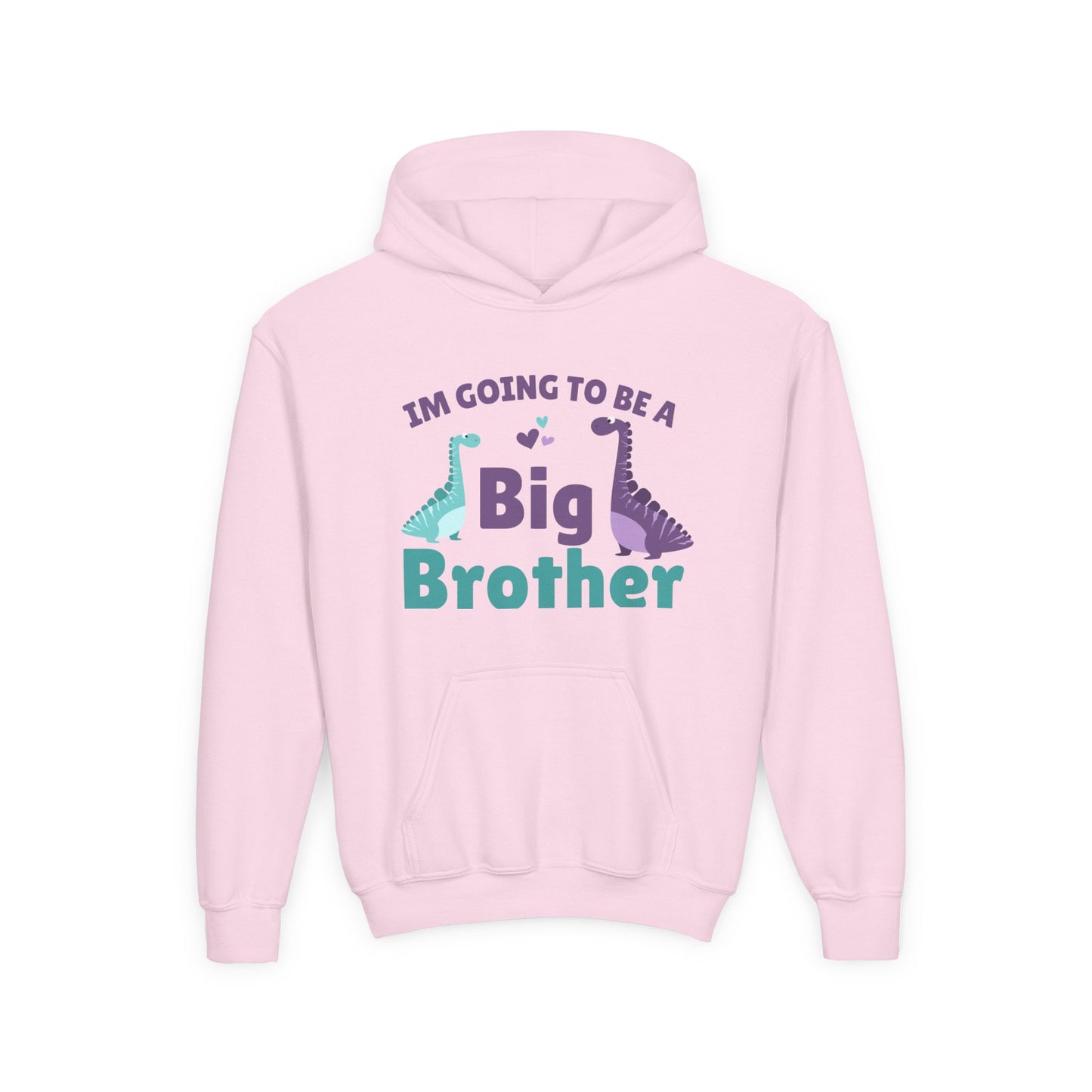Youth Heavy Blend Hooded Sweatshirt - Big Brother Dinosaur