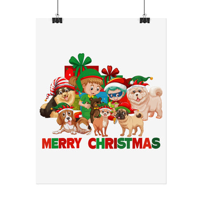 Rolled Posters - Christmas with super kiddo pet friends with text - [[{"value":"Wonderwear Kid"}]]