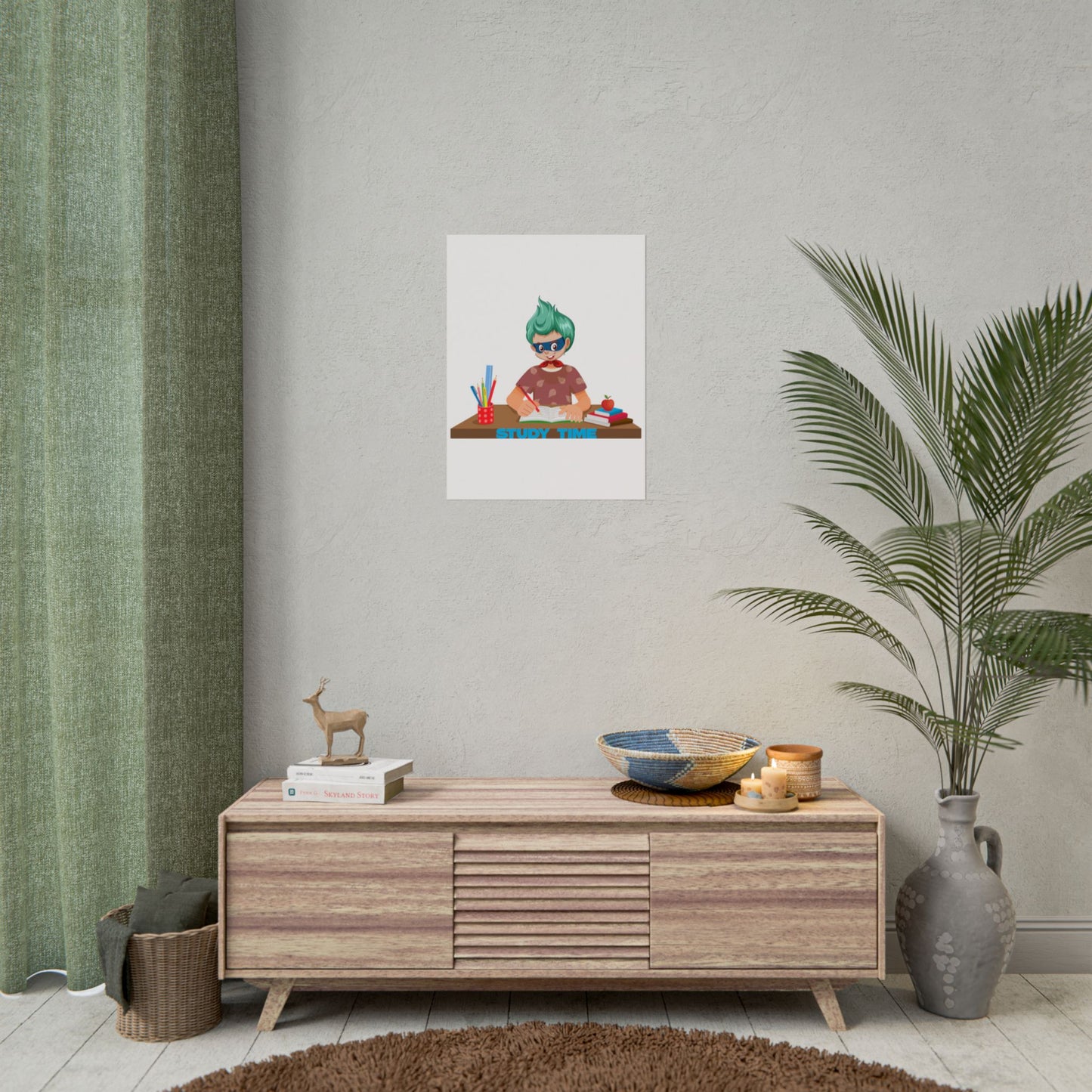 Rolled Posters - Super kiddo studying - [[{"value":"Wonderwear Kid"}]]