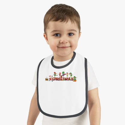 Baby Bib - Christmas with santa claus and friends - [[{"value":"Wonderwear Kid"}]]