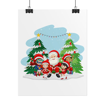 Rolled Posters - Super kiddo with santa claus - [[{"value":"Wonderwear Kid"}]]