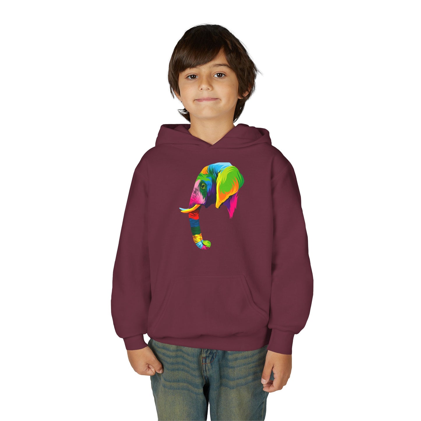 Youth Heavy Blend Hooded Sweatshirt - The elephant