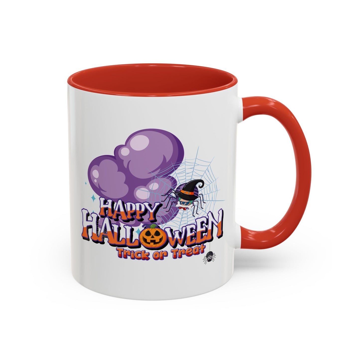 Accent Coffee Mug - Happy holloween - spider kiddo
