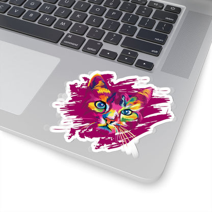 Kiss-Cut Stickers - Colorful Cat Printify