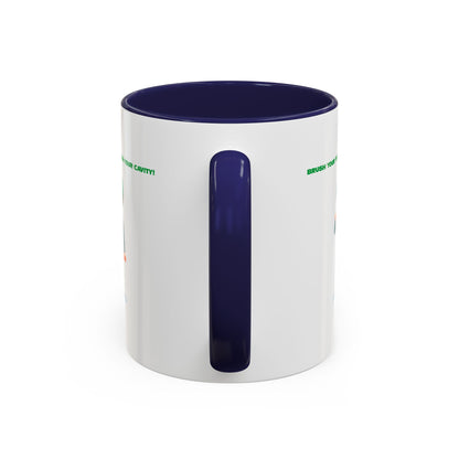 Accent Coffee Mug - Super kiddo brushing teeth - [[{"value":"Wonderwear Kid"}]]
